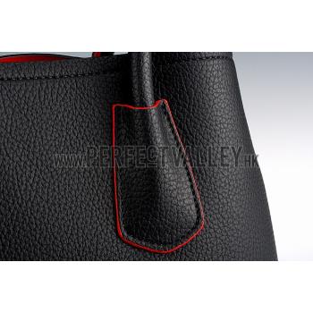 Replica Prada Double Tote Black And Red Interior  18926820