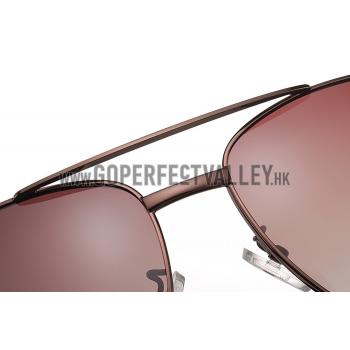 Prada Square Linea Rossa Logo Brown Frame Sunglasses 308219