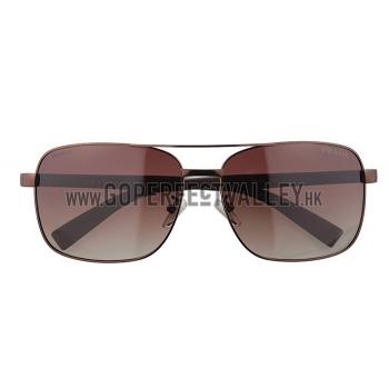 Prada Square Linea Rossa Logo Brown Frame Sunglasses 308219