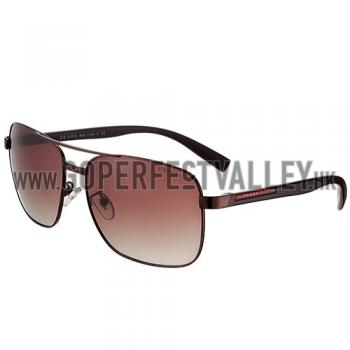 Prada Square Linea Rossa Logo Brown Frame Sunglasses 308219