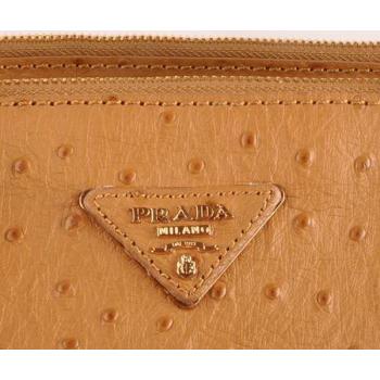 Prada  16625L Ladies Ostrich Skin Apricot Bag