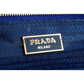 Prada Front Pocket Blue - Fuchsia & Python Handles Tote 18926813