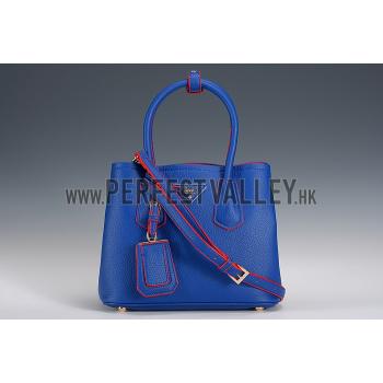 Replica Prada Double Tote Blue And Red Interior  18926821