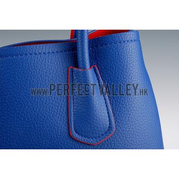 Replica Prada Double Tote Blue And Red Interior  18926821