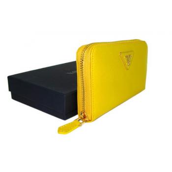 Prada  1M0506 Ladies Wallet Yellow