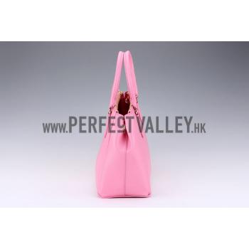 Prada Saffiano Medium Double Zip Tote Pink