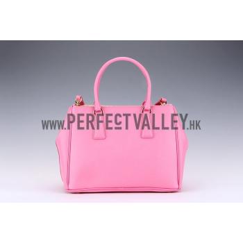 Prada Saffiano Medium Double Zip Tote Pink