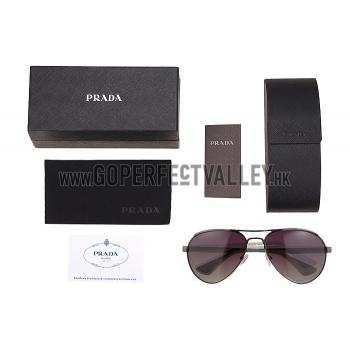 Prada Aviator Linea Rossa Logo Black Frame Sunglasses 308222