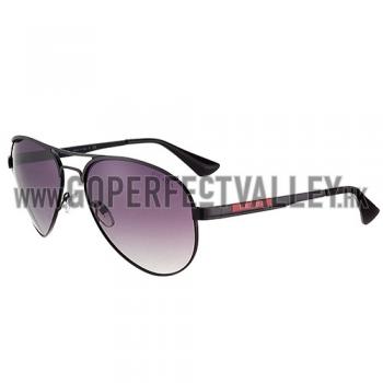 Prada Aviator Linea Rossa Logo Black Frame Sunglasses 308222