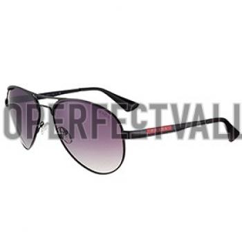 Prada Aviator Linea Rossa Logo Black Frame Sunglasses 308222