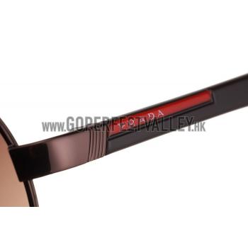 Prada Linea Rossa Brown Frame Brown Lenses Sunglasses 308154