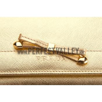 Prada Continental Wallet Gold