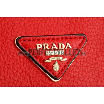 Prada Double Tote Red With Python Handles 18926826