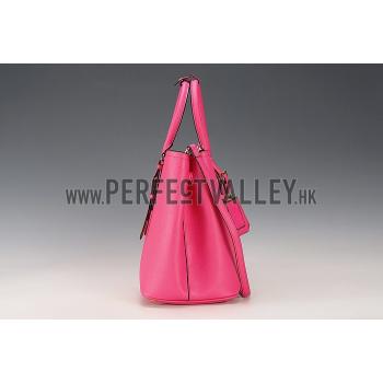 Prada Saffiano Double Tote Rose Pink Replica