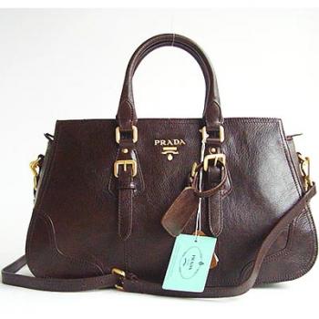 Replica Prada  7813 Cross Body Bag Cow Leather Coffee