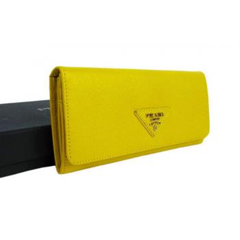 Prada  1M1132 Ladies Wallet Yellow