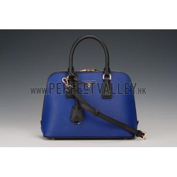 Replica Prada Promenade Black And Blue Crocodile Bag