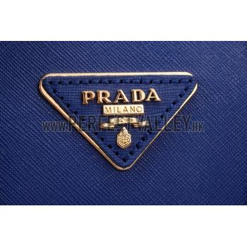 Replica Prada Promenade Black And Blue Crocodile Bag