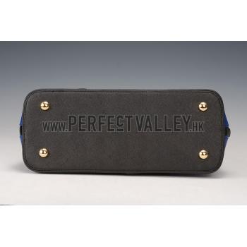 Replica Prada Promenade Black And Blue Crocodile Bag