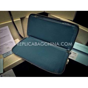 Prada Clutch Wallet Calfskin Green Replica