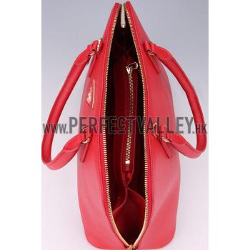 Prada Saffiano Medium Promenade Tote Red