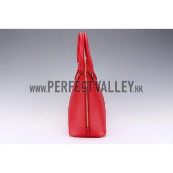 Prada Saffiano Medium Promenade Tote Red