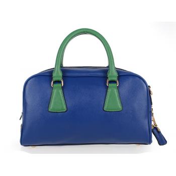 Cheap Prada  0758 Handbag Cow Leather Blue