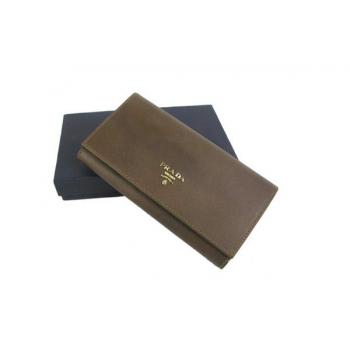 Prada  1M608A Ladies Wallet Brown