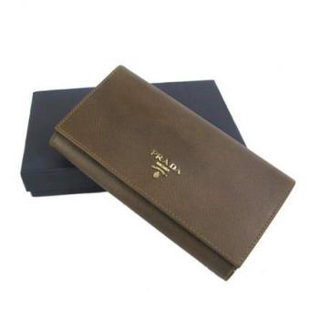 Prada  1M608A Ladies Wallet Brown