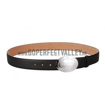 Replica Prada Black Leather Belt