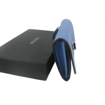 Prada  1M1244 Ladies Wallet Blue Replica