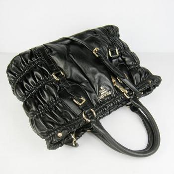 Prada  9805 Ladies Cow Leather Black Bag