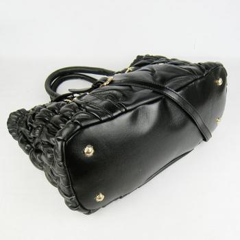 Prada  9805 Ladies Cow Leather Black Bag