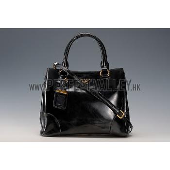 Prada  Patent Leather Satchel Black Replica