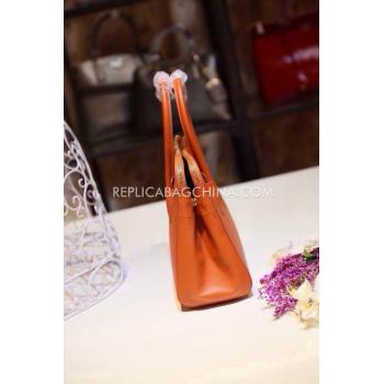 Prada Handbag Calfskin Orange