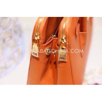 Prada Handbag Calfskin Orange