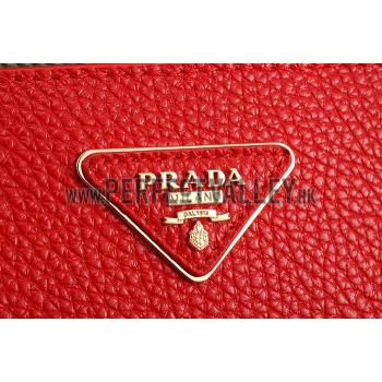 Replica Prada Front Pocket Khaki - Red & Python Handles Tote 18926815