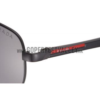 Prada Square Linea Rossa Logo Black Frame Sunglasses 308218