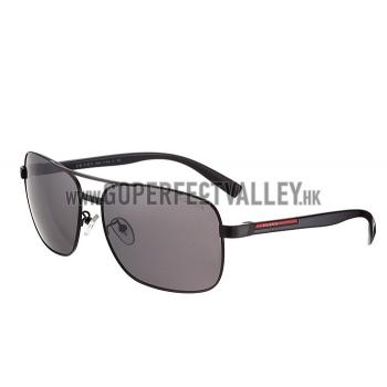 Prada Square Linea Rossa Logo Black Frame Sunglasses 308218