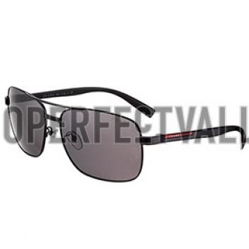 Prada Square Linea Rossa Logo Black Frame Sunglasses 308218