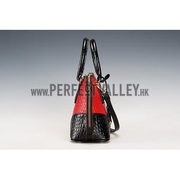 Cheap Prada Promenade Black And Red Small Crocodile Bag