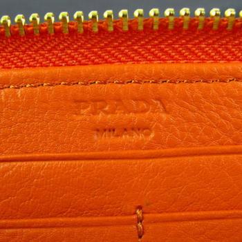 Prada  1M0506 Ladies Cow Leather Orange Handbag