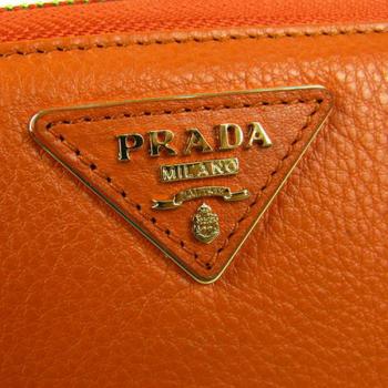 Prada  1M0506 Ladies Cow Leather Orange Handbag