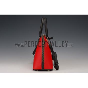 Prada Promenade Black And Red Crocodile Bag