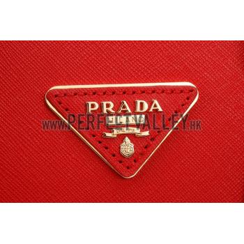 Prada Promenade Black And Red Crocodile Bag