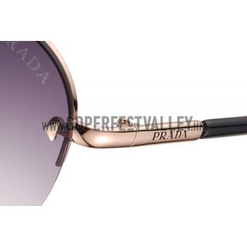 Prada Aviator Gold Frame Black Temples Sunglasses 308228