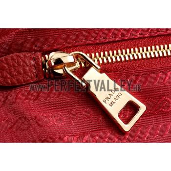 Prada Front Pocket Dark Red - Khaki & Python Handles Tote 18926814