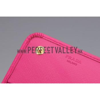 Prada Continental Wallet Red Pink Replica