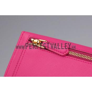 Prada Continental Wallet Red Pink Replica