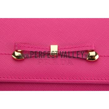 Prada Continental Wallet Red Pink Replica